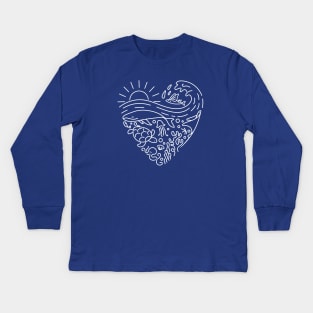 Love the sea Kids Long Sleeve T-Shirt